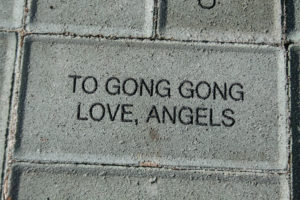 Gong Gong at Angels Stadium visiting her Angels Brick 12.15.2015